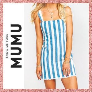 NWT Show Me Your Mumu Aria Denim Minidress Large L